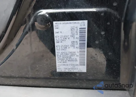 2017 Nissan Rogue Sv z USA, uszkodzony, nr VIN 5N1AT2MV2HC759106